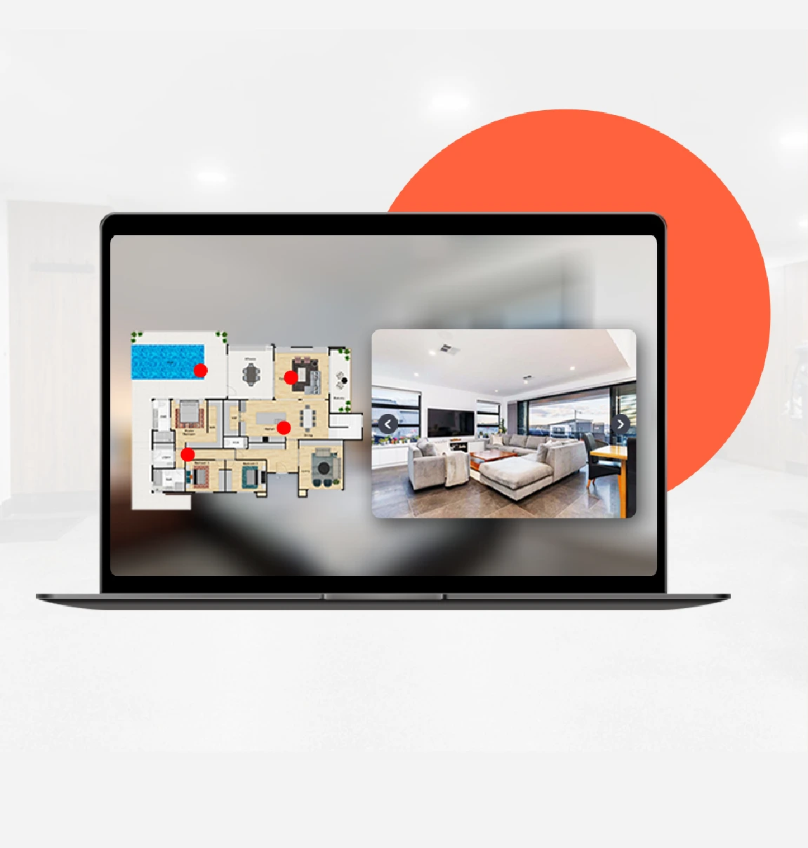 Interactive floor plan tour preview