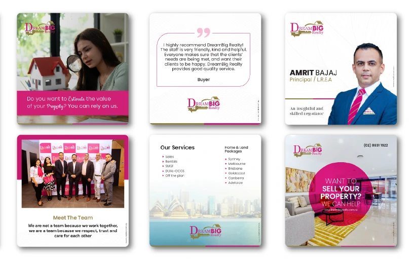 Social media posts for real estate
